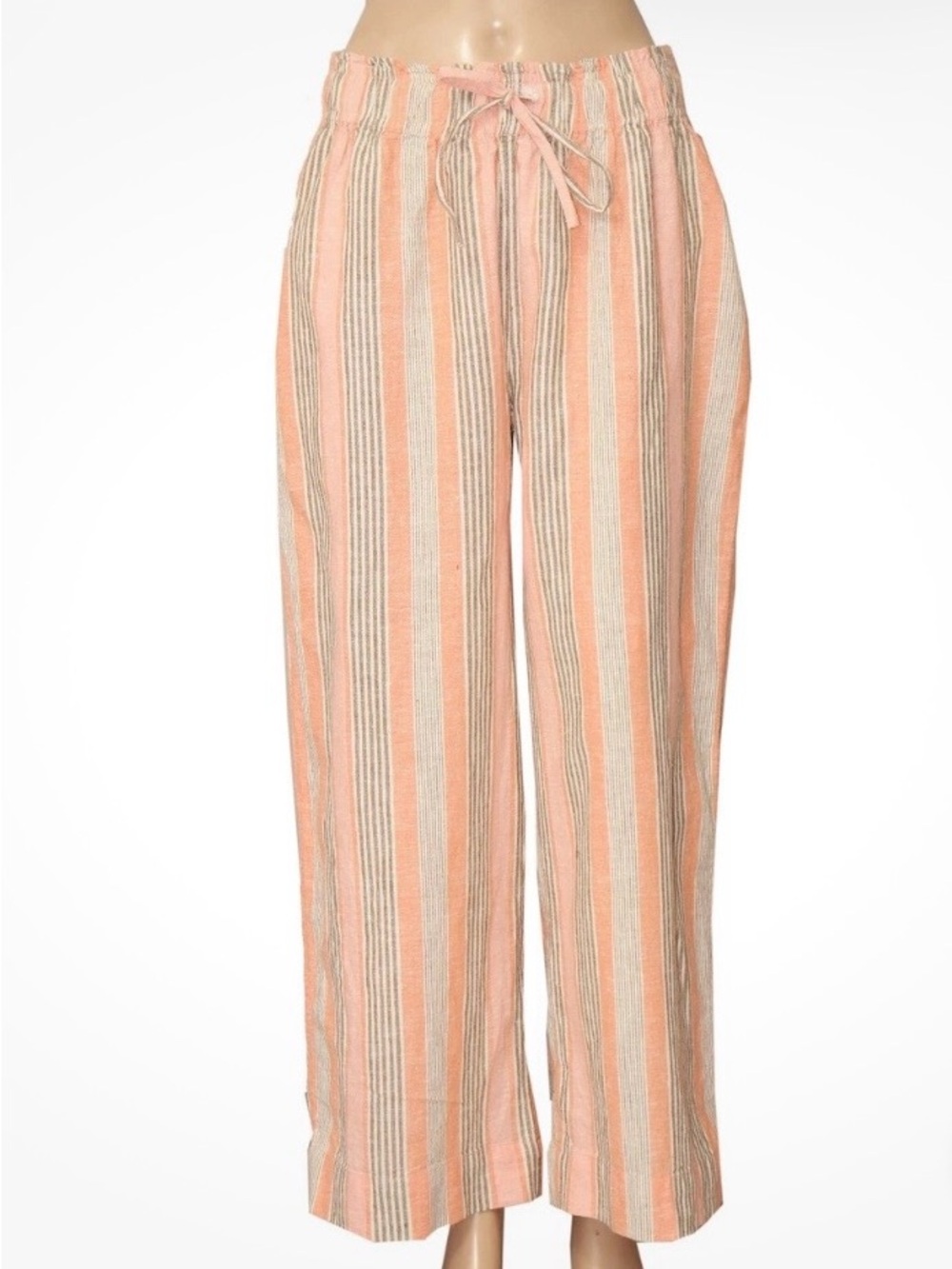 Free People Corfu Striped Cotton-Linen S